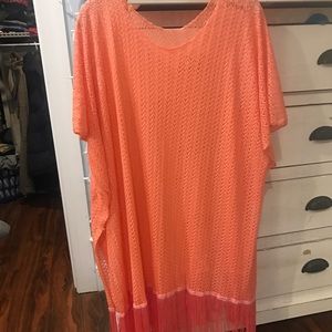 Coral beach coverup
